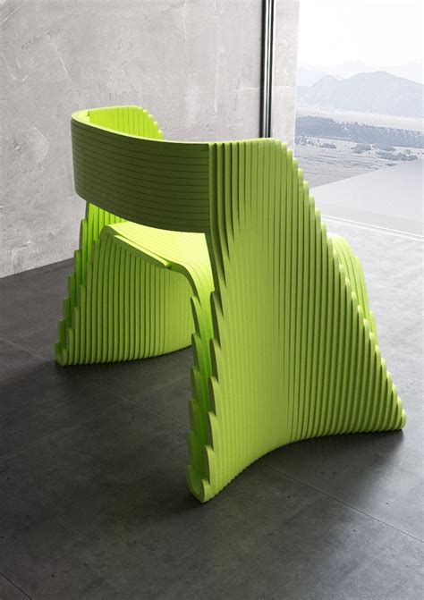 Green parametric chair by p metric company на Behance Parametric