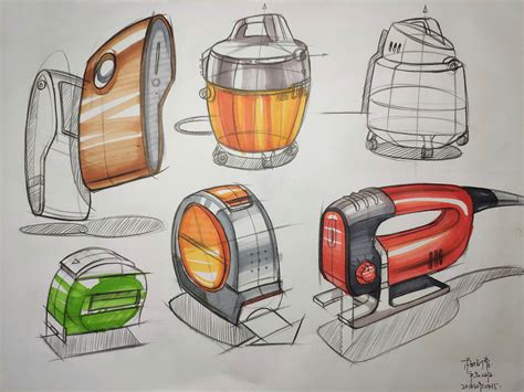 Product design sketches on Behance