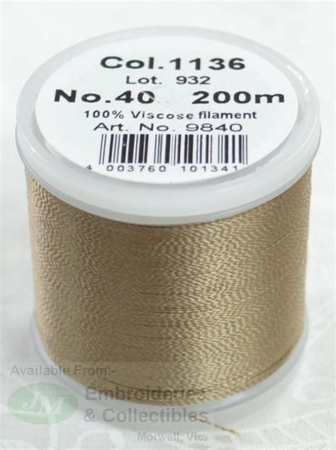 Madeira Rayon 40 1136 Toast 200m Machine Embroidery Thread