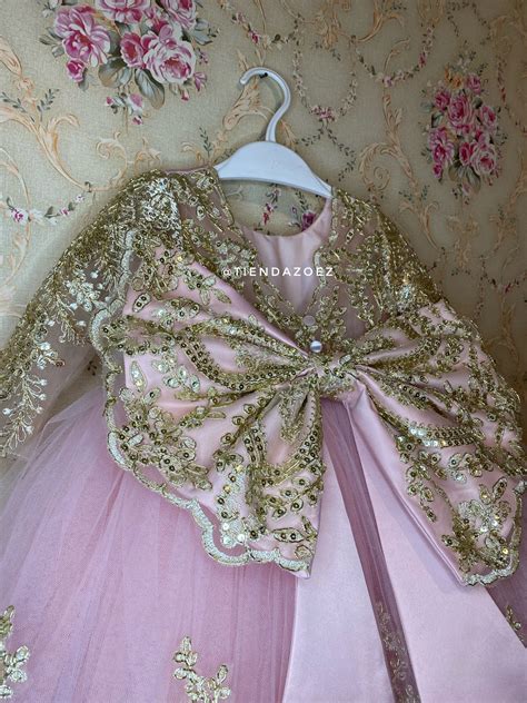Vestido de Fiesta para Niña Elegancia en Nude Rosa Dorado Tienda Zoez