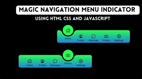 Magic Navigation Menu Indicator Using HTML CSS And JavaScript YouTube