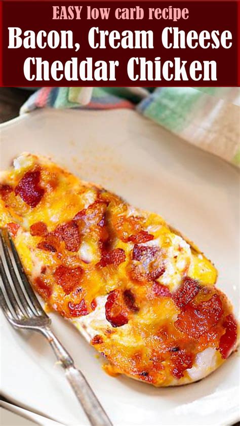 EASY Bacon, Cream Cheese and Cheddar Chicken – Reserveamana