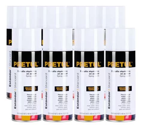 Kit Pinturas En Aerosol Blanco Brillante Pretul Env O Gratis