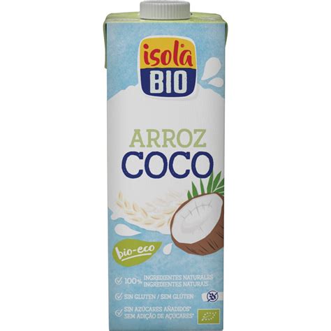 Bebida de arroz y coco ecológica y sin gluten envase 1 l ISOLA BIO