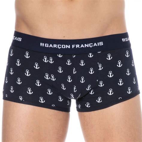 Garçon Français Anchor Cotton Trunks Navy INDERWEAR