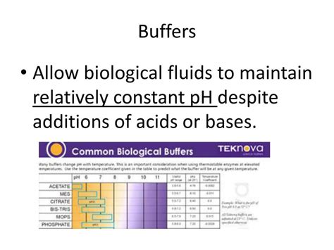 PPT - Biological Buffers PowerPoint Presentation, free download - ID:3105280