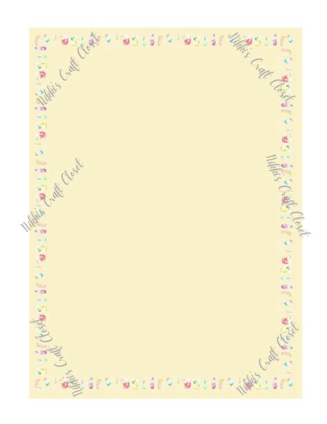 Summer Printable Paper Borders Beach Paper For Summer Etsy