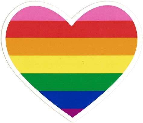 Rainbow Heart Small Bumper Sticker Decal Peace Resource Project