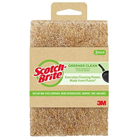 Scotch Brite Greener Clean Non Scratch Scour Pads 3 Count