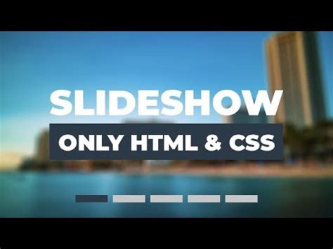 Slideshow With Navigation Buttons Using Only HTML CSS YouTube