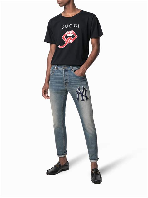 Mouth And Tongue Print T Shirt Gucci