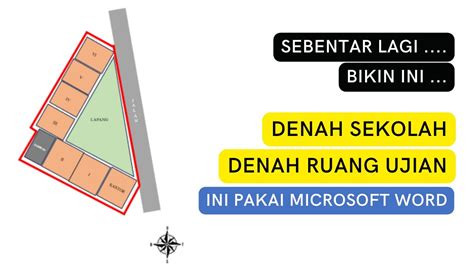 Cara Membuat Denah Sekolah Menggunakan Microsoft Word Youtube