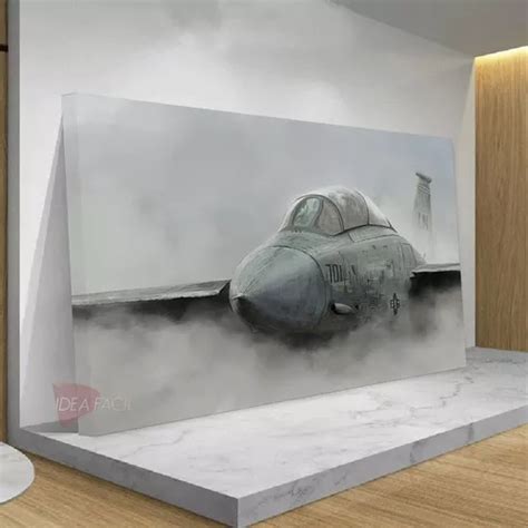 Mega Cuadro Avión De Caza Canvas Grueso 140x90 Mjt1 Envío gratis