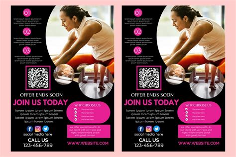 Editable Fitness Flyer Canva A4 Gym Flyer Template Weight Etsy