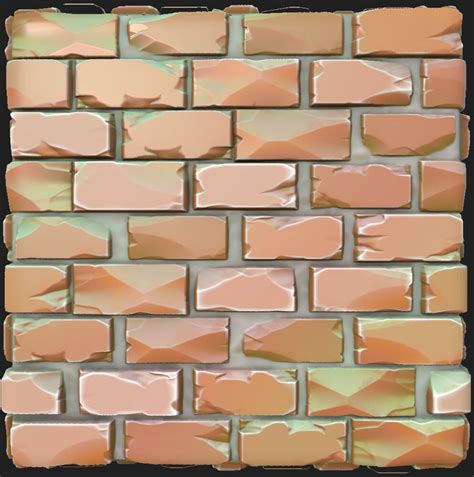 Stylized Bricks Wall 3D Texture By Viverna