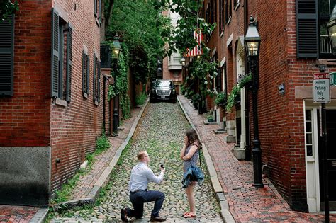 Acorn Street Beacon Hill Proposal Boston Proposal Photographer