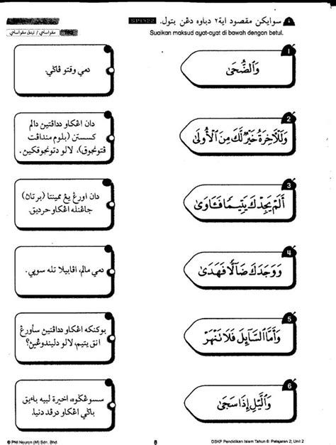 Surah Dhuha Worksheet