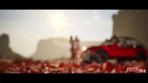 Futa DX Futa Brunette And Blonde Babes Stranded In The Desert Fucking Hard