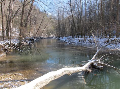 Gladie Creek Is Quiet And Peaceful During The Winter