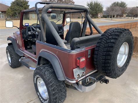 1987 Jeep Wrangler Suv Red 4wd Manual Laredo For Sale Jeep Wrangler