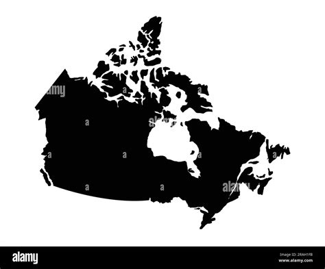 Canada Map Silhouette Stock Vector Image Art Alamy