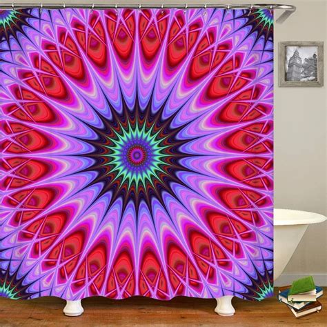 Indian Mandala Shower Curtains Bathroom Curtain Bohemian Style Frabic