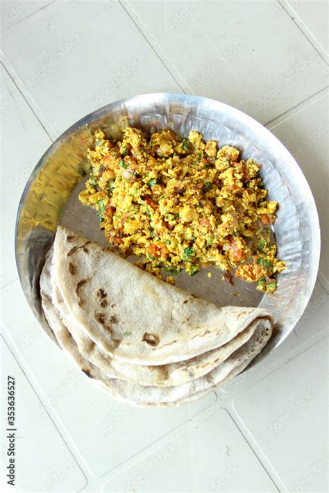 Egg Paratha Or Egg Bhurji Roti A Very Indian Quick Meal Preparation