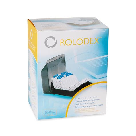 Rolodex Petite Covered Tray Card File With 250 2 1 4 X 4 Inch Cards And