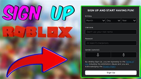 How To Sign Up For Roblox Youtube