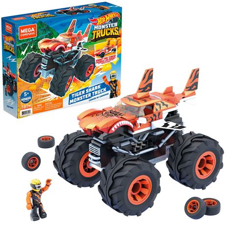 Mega Construx Hot Wheels Konstruktorius Sunkvežimis monstras Tigrinis ryklys GVM26 kaina pigu lt