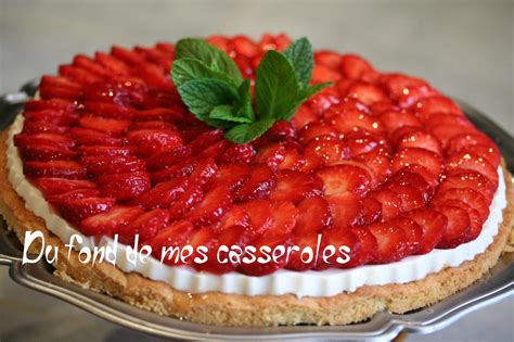 Tarte Aux Fraises Panna Cotta Au Basilic Sur Sabl Breton Du Fond De