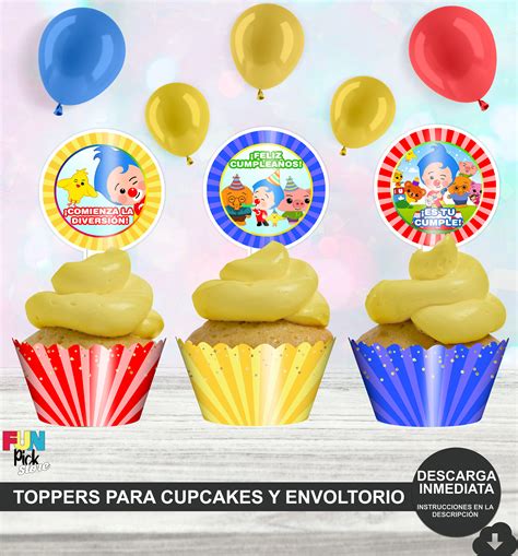 Digital Plim Plim Cupcake Toppers Plim Plim Cupcake Etsy Finland