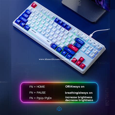 Inphic Keys Wired Keyboard Rgb Backlit Splashproof Type C Wired Mute