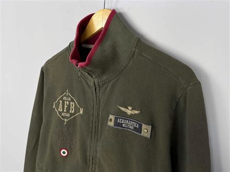 Men's AERONAUTICA MILITARE Embroidered Logo Full Zip … - Gem