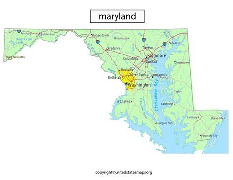 Maryland Political Map | Political Map of Maryland