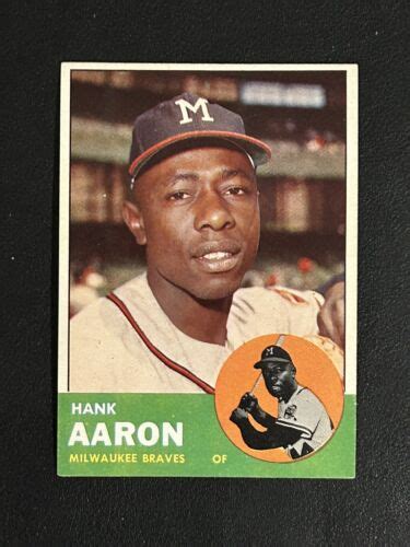 Topps Hank Aaron Milwaukee Braves Baseball Card Ebay