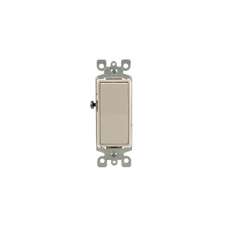 Leviton Decora 15 Amps Single Pole Rocker Ac Quiet Switch Light Almond 1 Pk