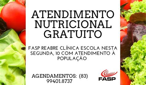 Fasp Reabre Cl Nica Escola E Oferece Atendimento Nutricional Gratuito