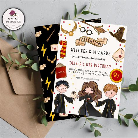 Harry Potter Party Invitations Template | Printable Templates Free