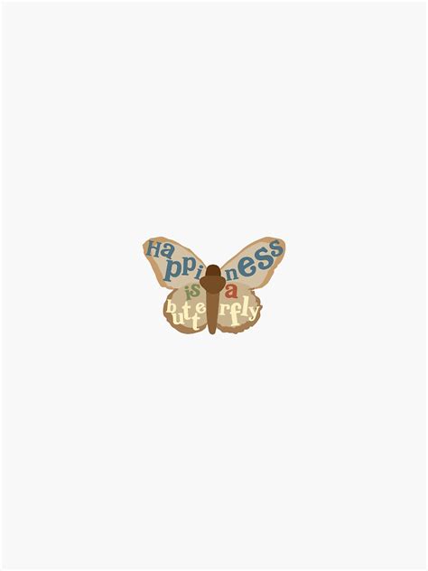 Happiness Is A Butterfly Lana Del Rey Sticker Sticker By Sgbdesign