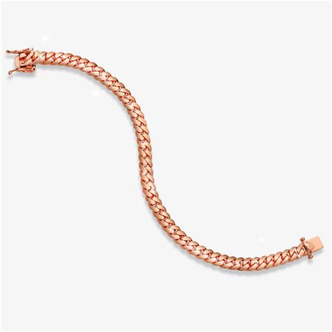 Premium Handmade Miami Cuban Link Bracelet With Heavy 18KT Rose Gold