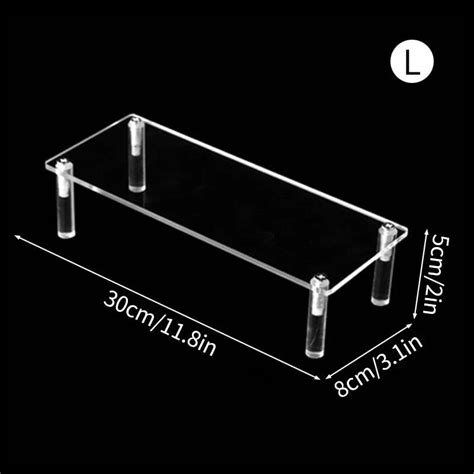 Tier Acrylic Display Stand Rack Transparent Display Riser Storage