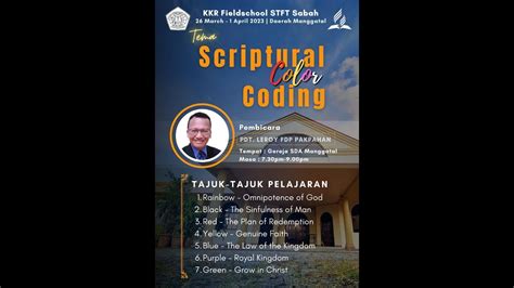 HARI KE 3 SCRIPTURAL COLOR CODING PDT LEROY PAKPAHAN YouTube