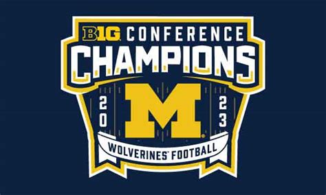 University Of Michigan 2023 Big Ten Football Champions Flag A To Z