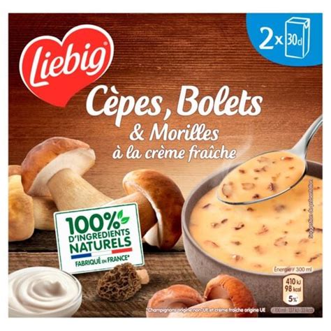 Liebig Soupe Délice forestier cèpes bolets et morilles à la crème