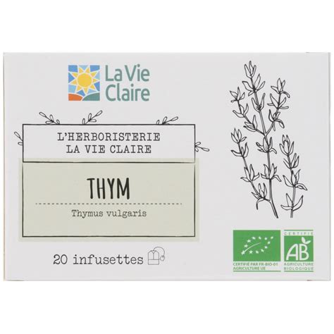 Infusion Thym La Vie Claire Sainte Clotilde