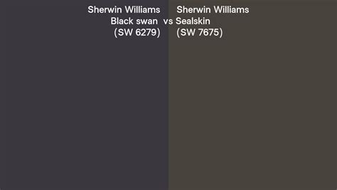 Sherwin Williams Black Swan Vs Sealskin Side By Side Comparison