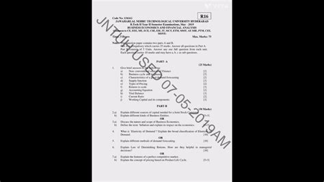 Jntuh R18 Befa Previous Year Question Papers Youtube