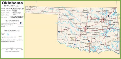 Printable Road Map Of Oklahoma