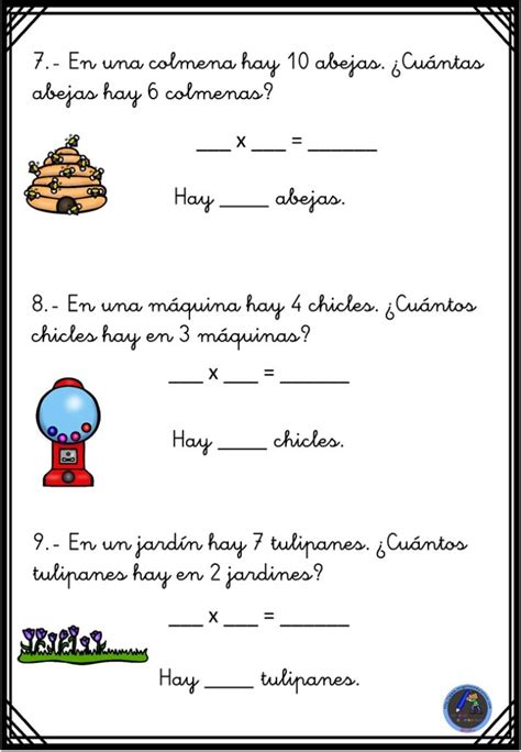 Problemas Matemáticos De Sencillas Multiplicaciones Imagenes Educativas